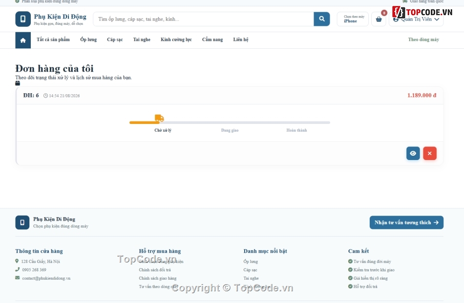 Website Điện Tử PhoneStore,Code Thương Mại,source code      database